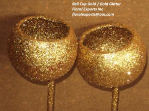 Bell Cup Gold with Gold glitter