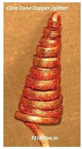 CANE CONE COPPER & COPPER GLITTERF