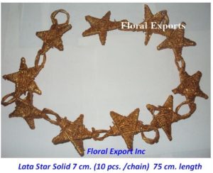 LATA STAR SOLID 7 CM. (10 PCS. per CHAIN) 75 CM. Length