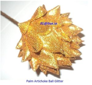 PALM ARTICHOKE BALL GOLD GLITTER