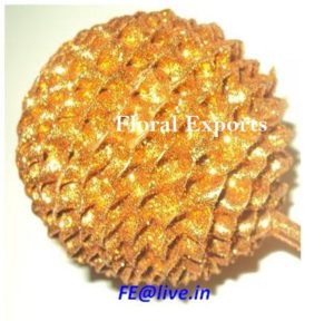 PALM CHAIN BALL 6 CM. GLITTER ON STICK
