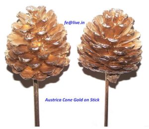 Pine Cone Gold on Stick