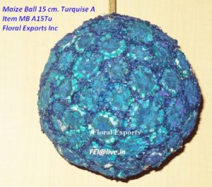 MAIZE BALL 15 CM. TURQUOISE (Type A)